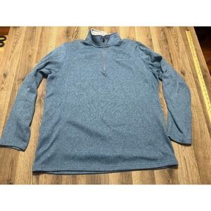 Eddie Bauer Sweater, Men's Size XL Tall, Blue, 1/4 Zipper, Pullover